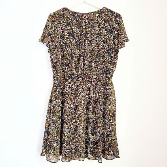 Banana Republic Floral A-Line Dress Size  LP - Picture 3 of 3